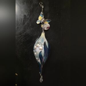 2005 Bradford Collection Enamel Ornament with Butterfly Accent